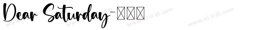 Dear Saturday字体转换